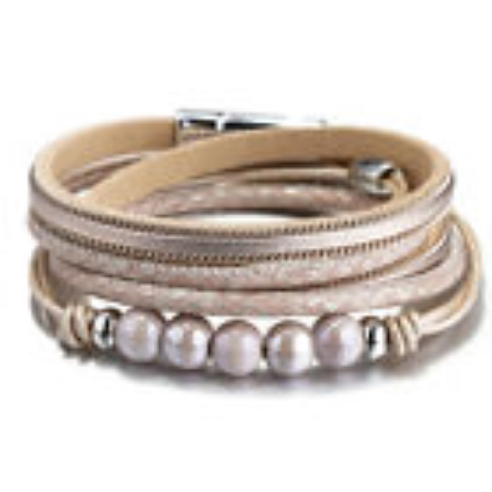 NWT Boho Leather Wrap Bracelet